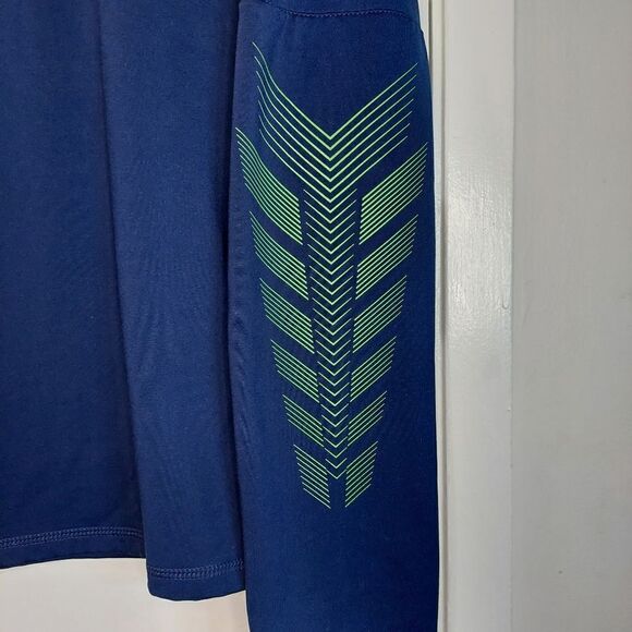 Girl's Asics Running Track Jacket Blue with Green Large 14-16 - Picture 3 of 10